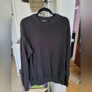 Mens black crew neck